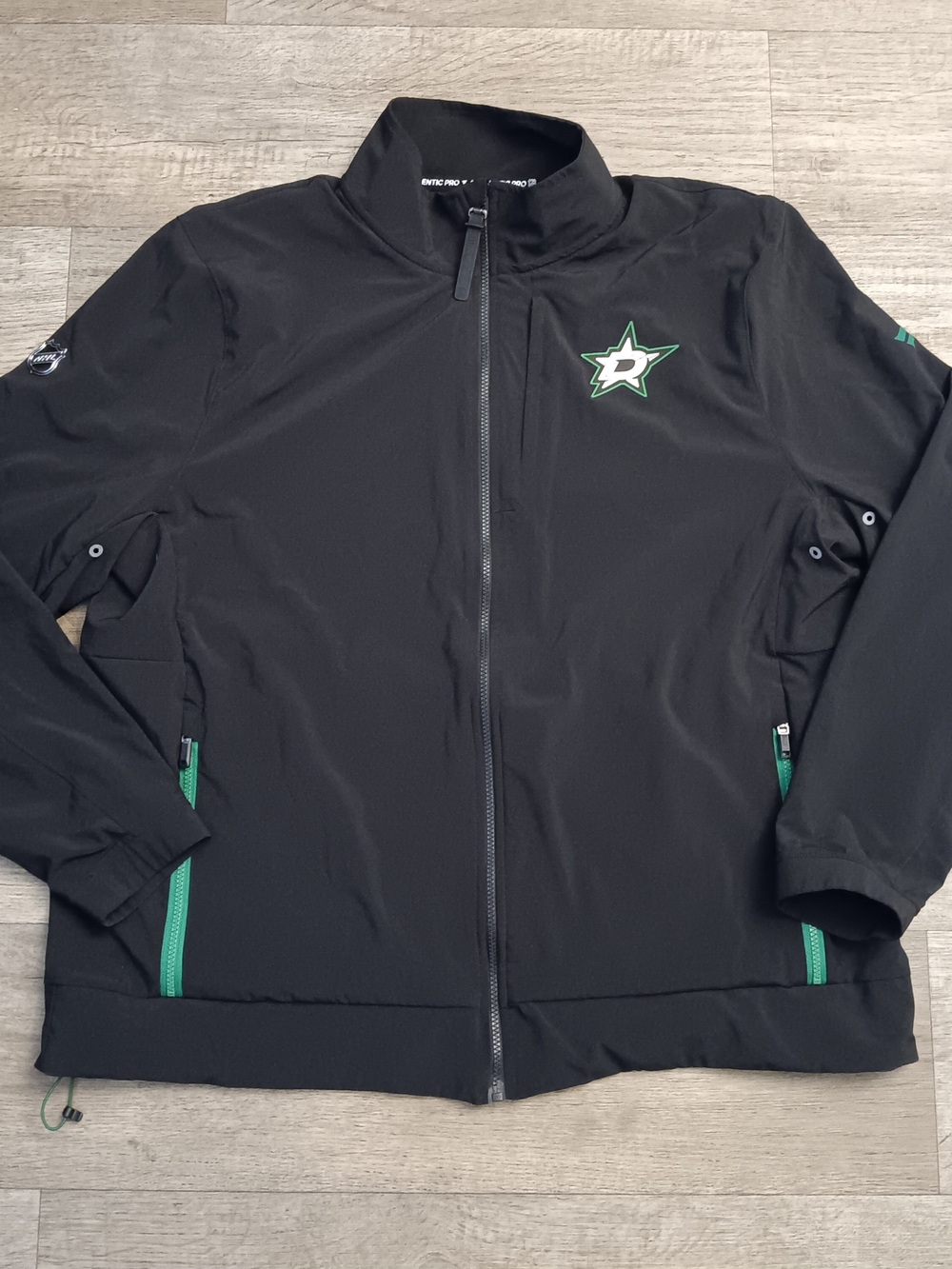 Fanatics Black Dallas Stars Softshell Jacket with Green Accents